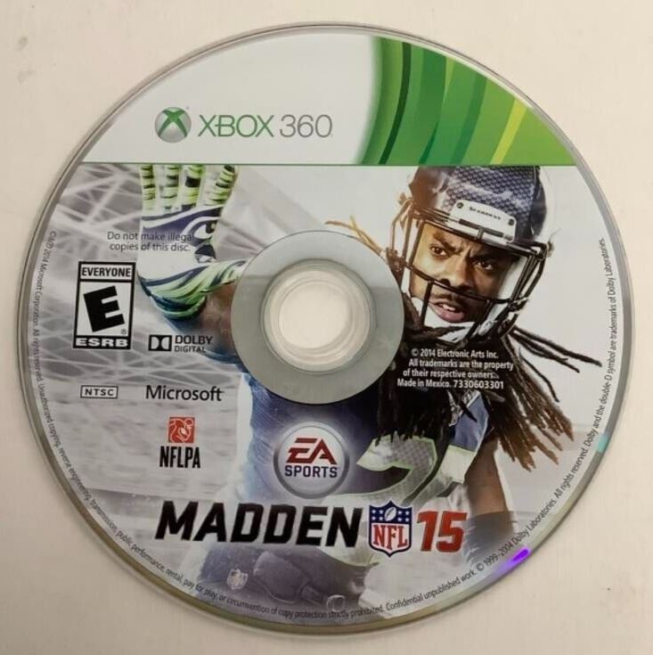 Madden NFL 15 Microsoft Xbox 360 Video Game DISC ONLY football EA Sports [Used/Refurbished]