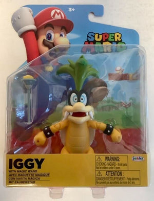 NEW Jakks Pacific 40559 World of Nintendo 4" Mario IGGY with MAGIC WAND Figure