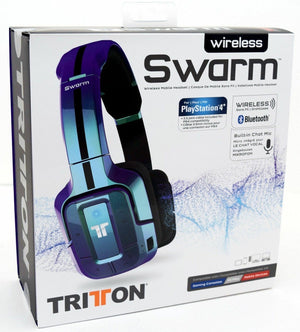NEW Mad Catz Tritton Wireless Swarm Headset Bluetooth PS3/PC iOS Android BLUE