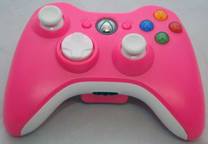 GENUINE Microsoft XBox 360 PINK/White Play & Charge Kit & Wireless Controller