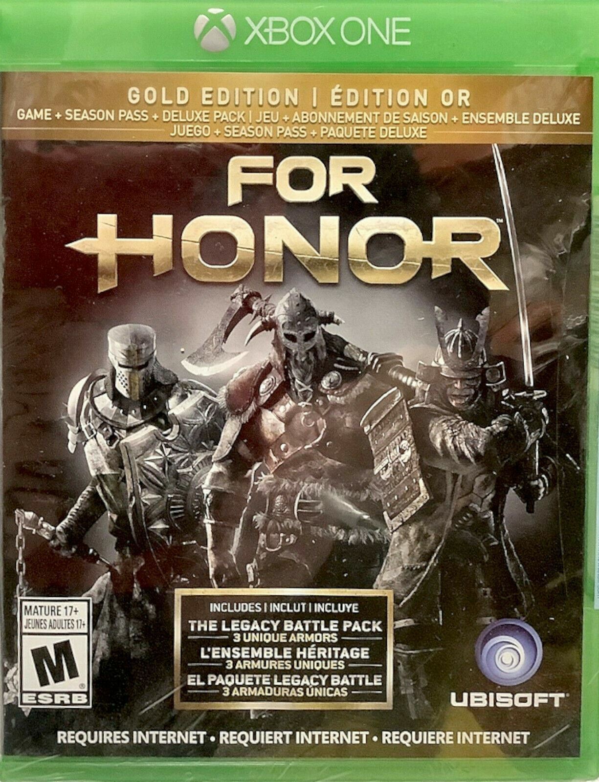 NEW For Honor GOLD Edition + Season Pass Xbox One Video Game English/French