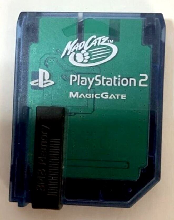 Madcatz Sony PS2 Magicgate 8MB Memory Card Clear BLUE for PlayStation 2 Console