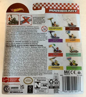 NEW Mattel HDB42 Hot Wheels Mario Kart WARIO B-Dasher + Wario Wing 1:64 Die-Cast