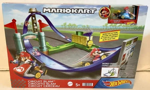 NEW Mattel HGK59 Hot Wheels Mario Kart Car Racing Circuit Slam Track Set