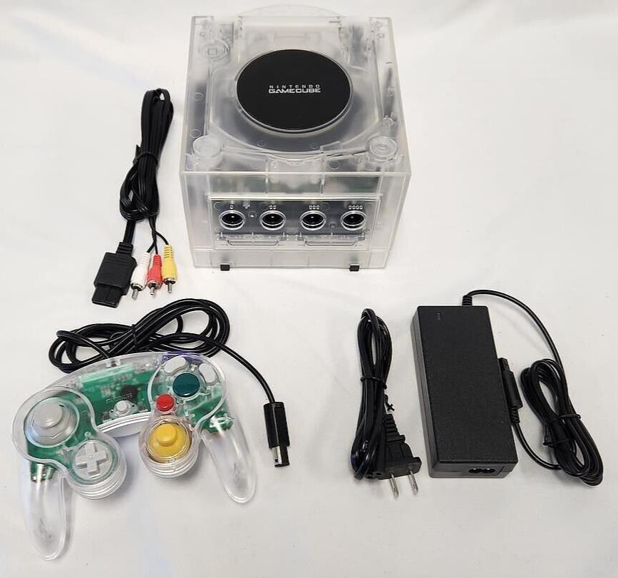 Nintendo GameCube Translucent CLEAR Gaming Console DOL-101 Controller ...