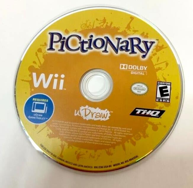 uDraw Pictionary Nintendo Wii 2011 Video Game DISC ONLY trivia board games [Pre-Owned/Refurbished]