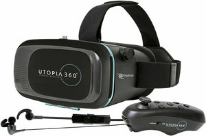 NEW ReTrak Utopia 360 Degree 3D VR Headset Bundle Bluetooth Earbuds & Controller