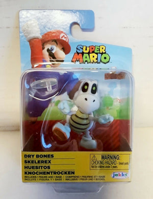 NEW Jakks Pacific World of Nintendo Super Mario 2.5-inch DRY BONES Mini-Figure