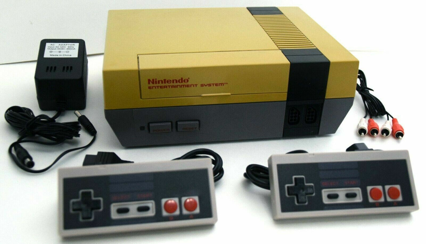 Nintendo Entertainment System NES-001 Video Game Console 2 x Controller Bundle