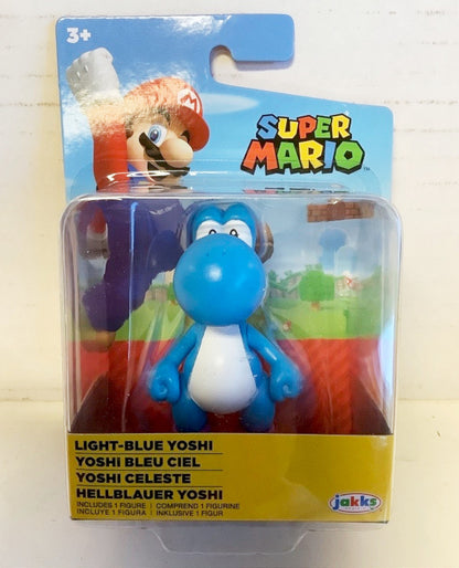 NEW Jakks Pacific World of Nintendo Super Mario 2.5" LIGHT-BLUE YOSHI MiniFigure