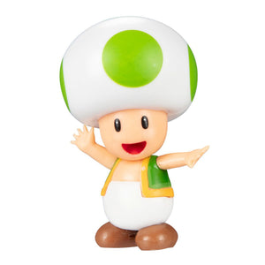 NEW Jakks Pacific 40990 World of Nintendo 2.5" Mario GREEN TOAD Mini-Figure