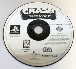 Crash Bandicoot PlayStation 1 PS1 1996 Video Game DISC ONLY original naughty dog [Used/Refurbished]
