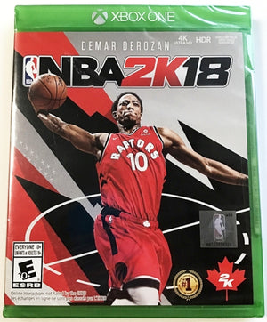 NEW NBA 2K18 Microsoft Xbox One Video Game Demar Derozan Cover basketball