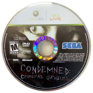 Condemned: Criminal Origins Microsoft Xbox 360 Video Game DISC ONLY survival fbi [Used/Refurbished]