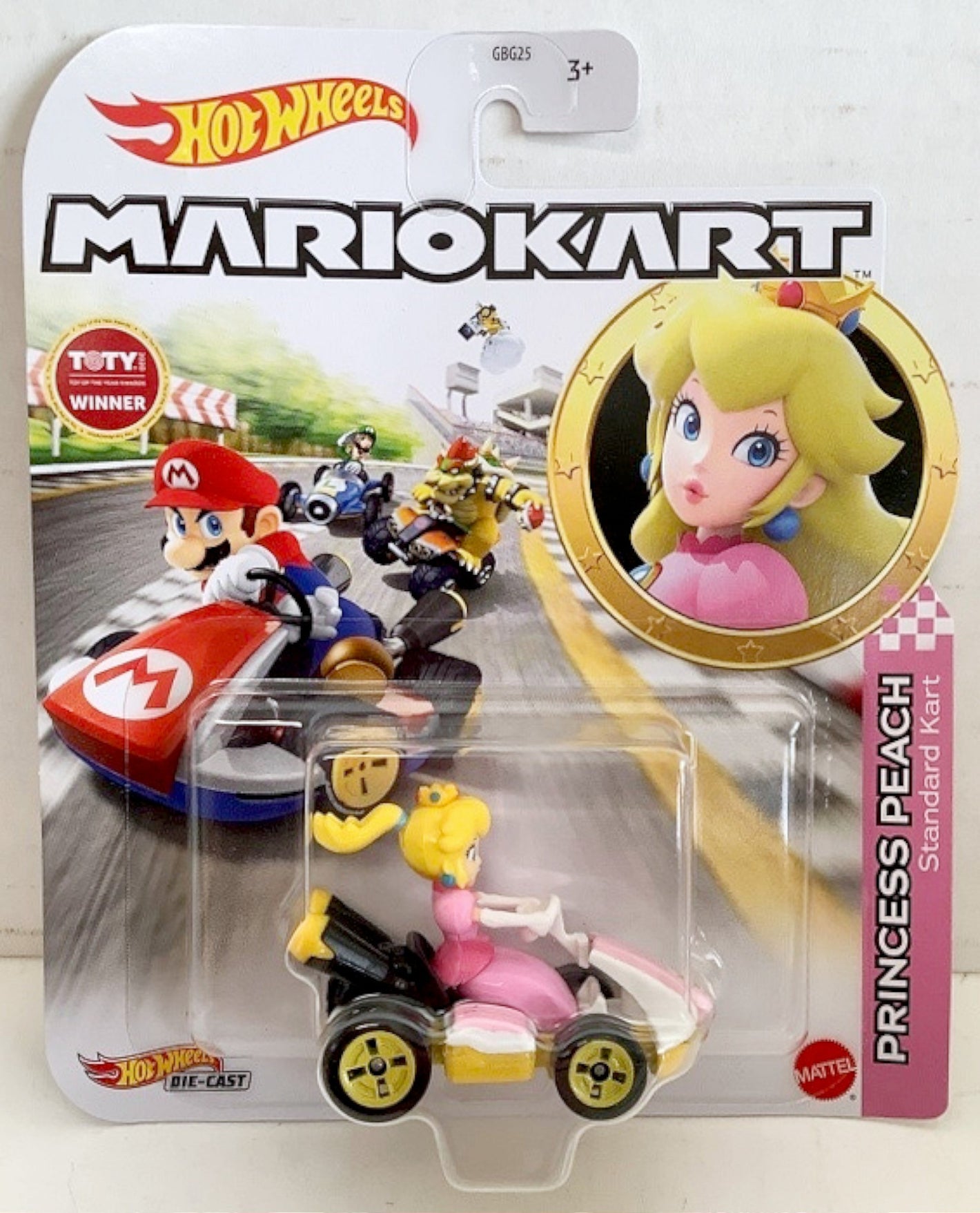 NEW Mattel GBG28 Hot Wheels Mario Kart 1:64 PRINCESS PEACH Standard Diecast Car