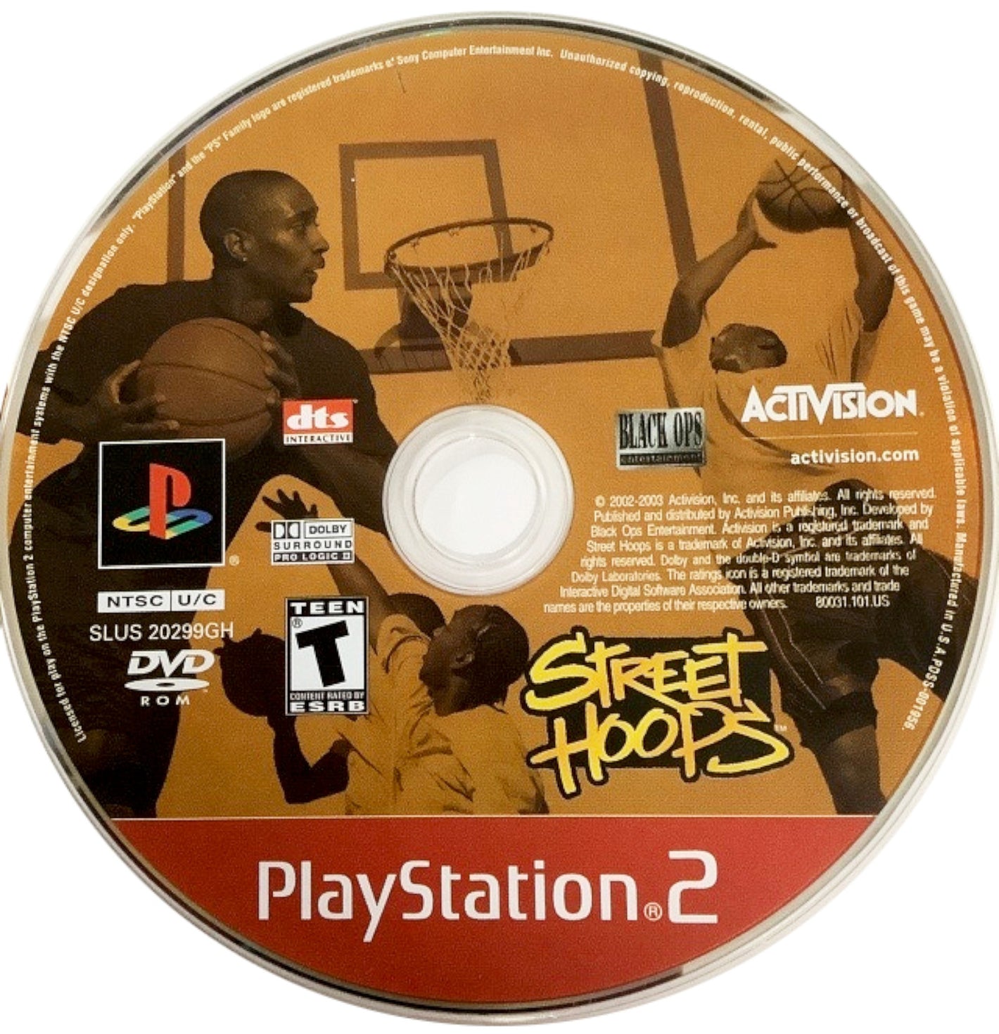 Street Hoops Sony PlayStation 2 PS2 Greatest Hit Video Game DISC ONLY basketball [Used/Refurbished]