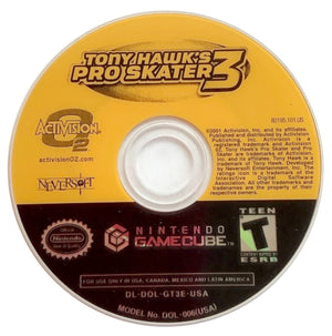 Tony Hawk's Pro Skater 3 Nintendo GameCube 2001 Video Game DISC ONLY skateboard [Used/Refurbished]
