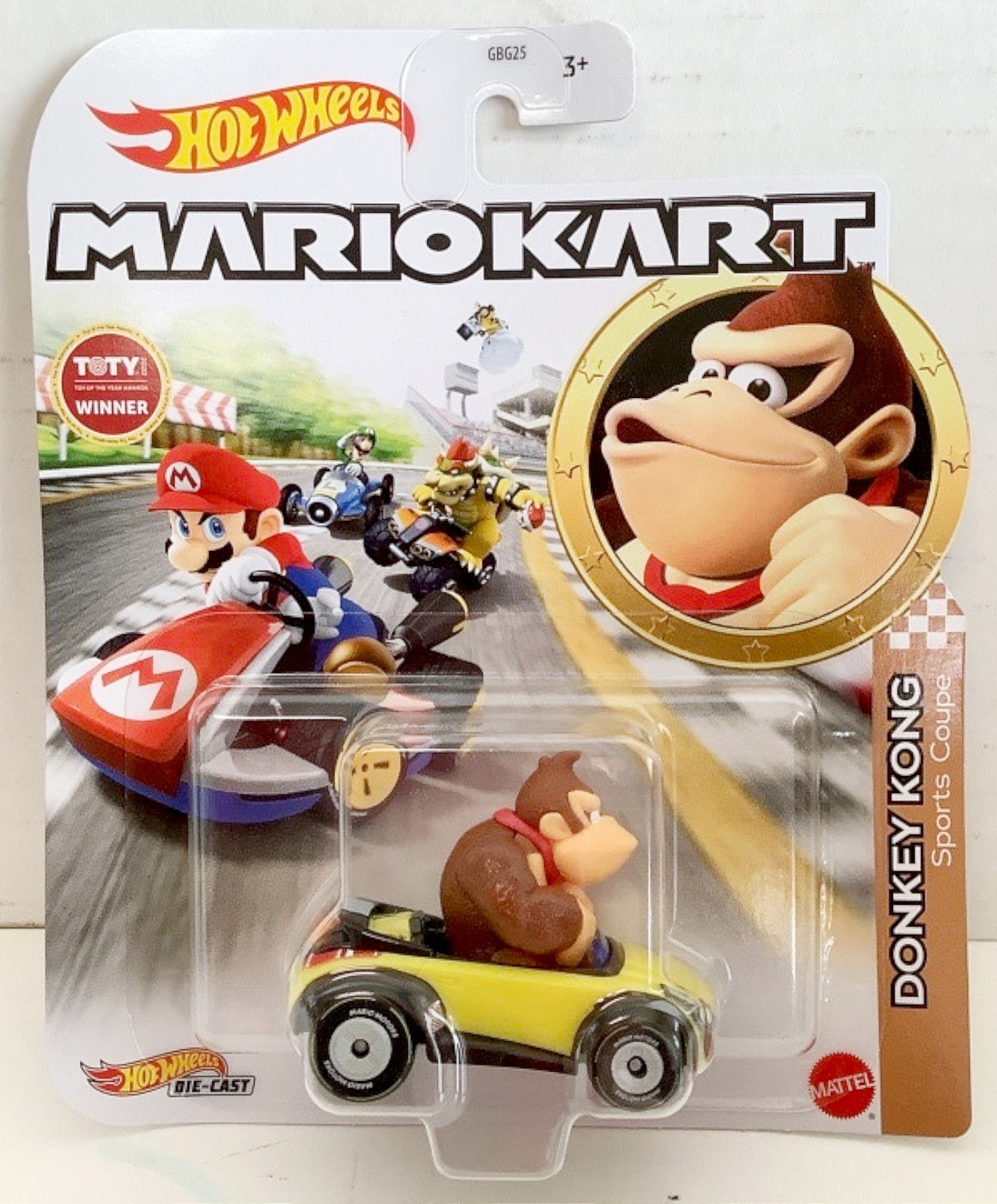 NEW Mattel GJH57 Hot Wheels Mario Kart 1:64 DONKEY KONG Sports Coupe Diecast Car