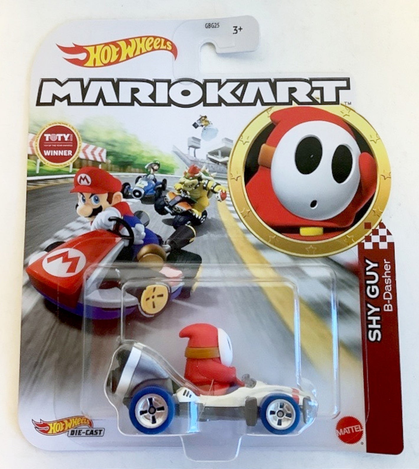 NEW Mattel GJH61 Hot Wheels 1:64 Mario Kart SHY GUY B-Dasher Diecast Car