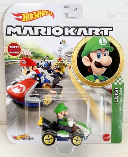 NEW Mattel GLP37 Hot Wheels Mario Kart 1:64 LUIGI Standard Kart Diecast Car