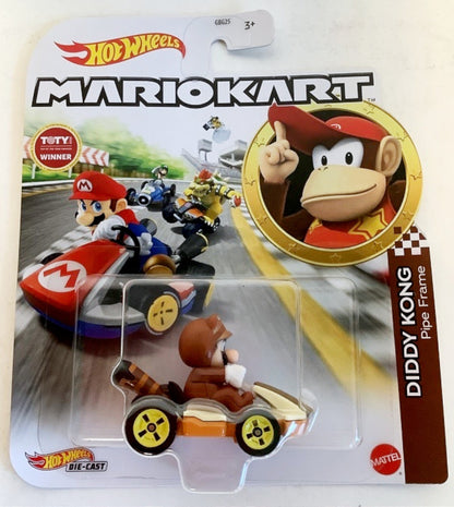 NEW Mattel Hot Wheels TANOOKI MARIO Mario Kart PACKAGE ERROR Diddy Kong rare