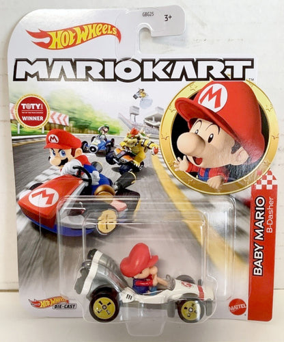 NEW Mattel GRN12 Hot Wheels Mario Kart 1:64 BABY MARIO B-Dasher Diecast Car