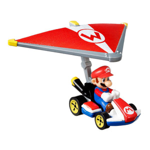 NEW Mattel GVD31 Hot Wheels Mario Kart MARIO Standard Kart + Super Glider 1:64