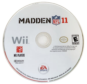 Madden NFL 11 Nintendo Wii 2010 Video Game DISC ONLY football EA Sports [Used/Refurbished]