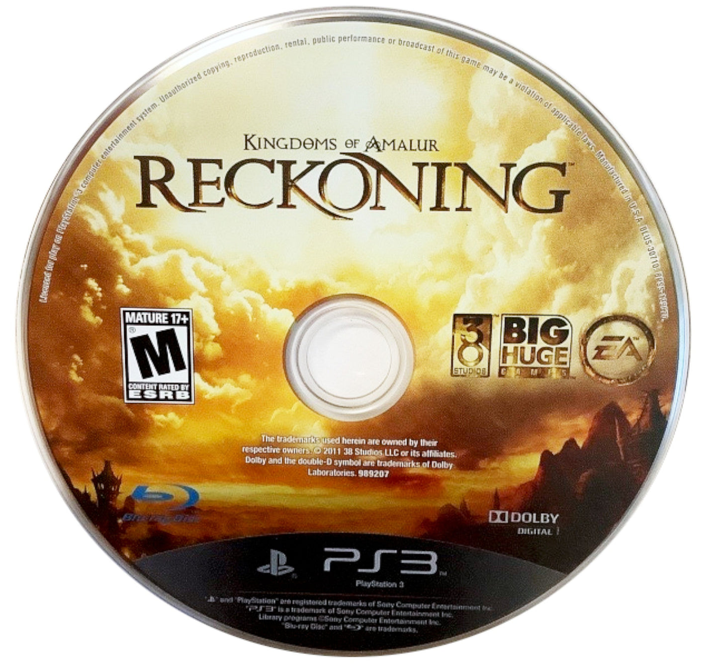 Kingdoms of Amalur: Reckoning Sony PlayStation 3 PS3 2012 Video Game DISC ONLY [Used/Refurbished]