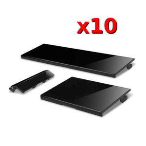 10 x 3-pc NEW BLACK Replacement Door Slot Cover Lid Set for Nintendo Wii Console