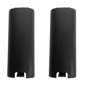 NEW 2-PACK Battery Back Cover Case Door For Nintendo Wii Remote Controller BLACK